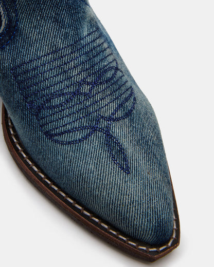 ALBANY Denim Fabric Pointed-Toe Women's Western Boot | Steve Madden