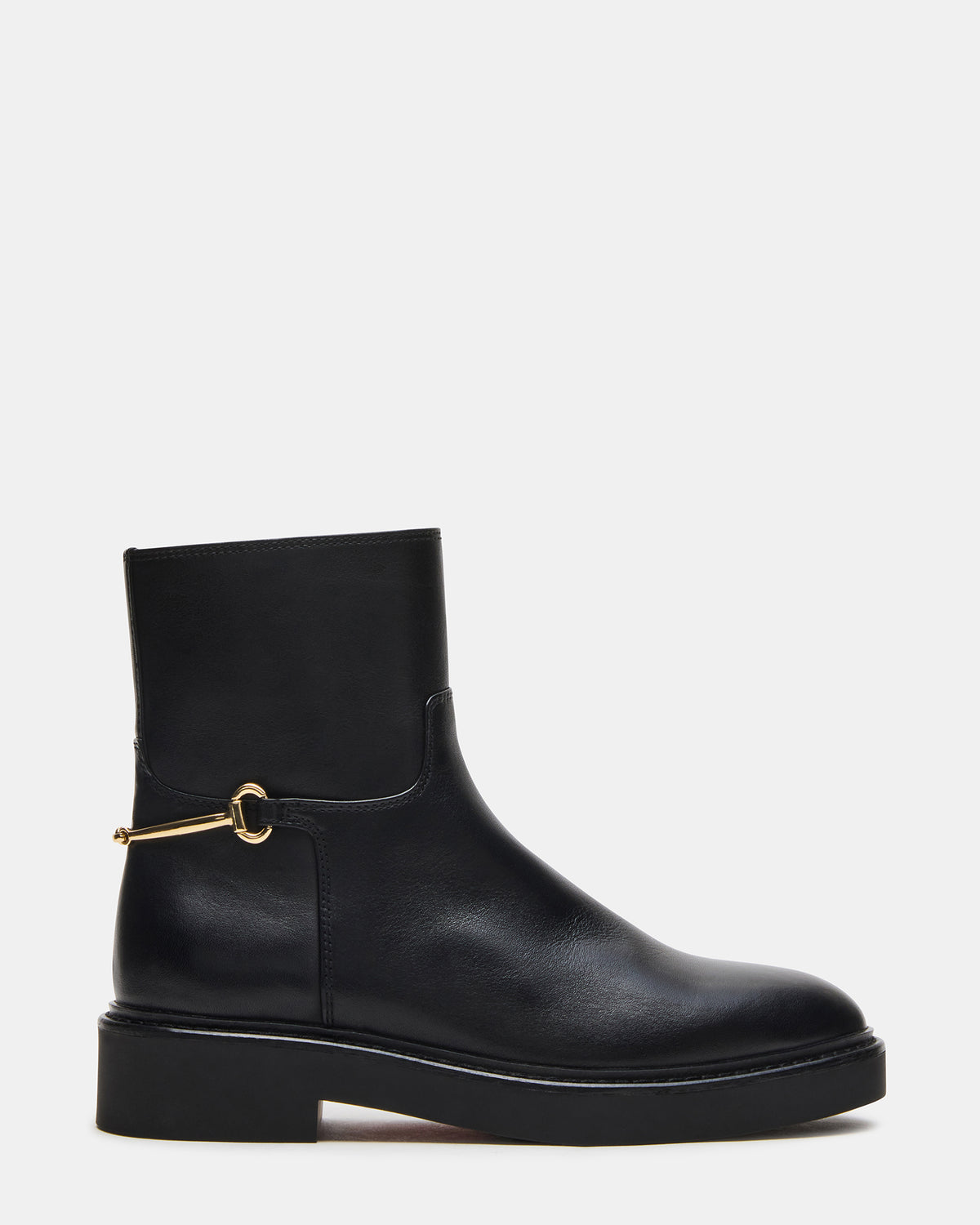 DIABLO Black Leather Women's Ankle Boot | Steve Madden