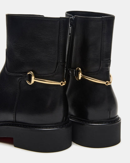 DIABLO Black Leather Women's Ankle Boot | Steve Madden