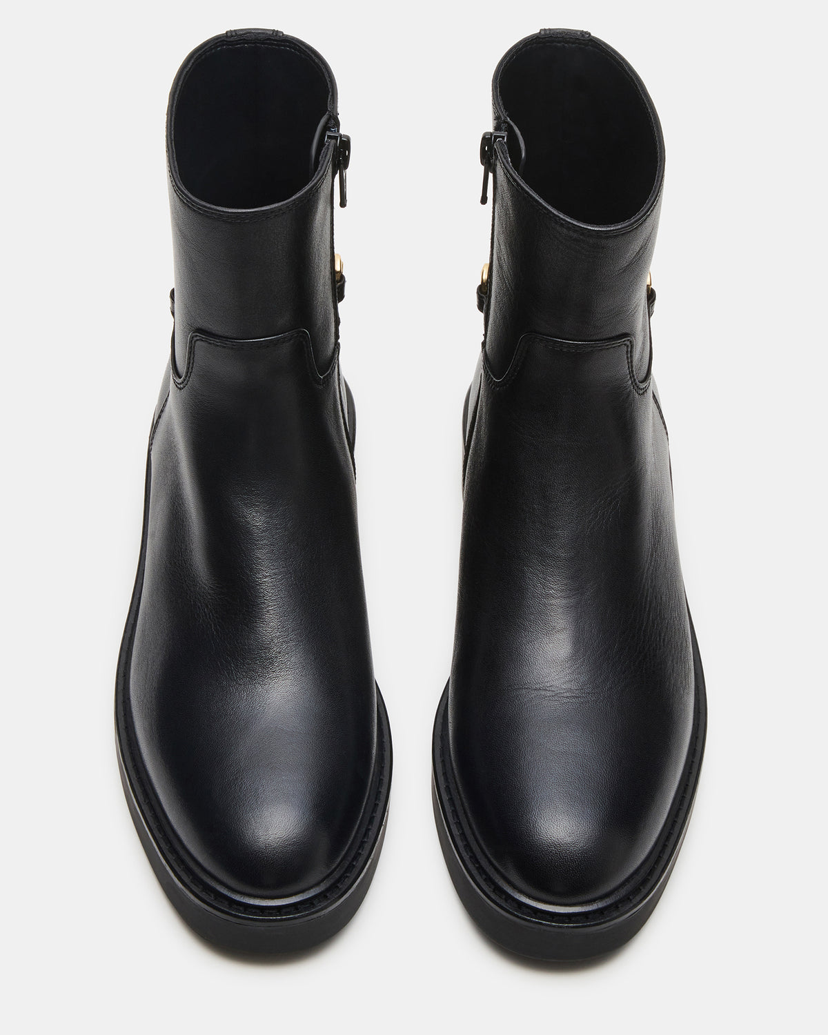 DIABLO Black Leather Women's Ankle Boot | Steve Madden