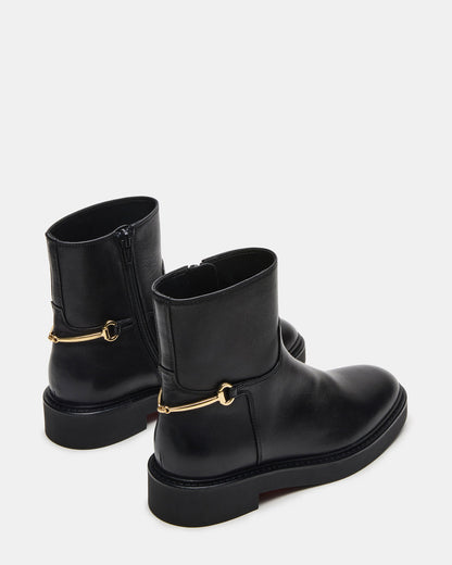 DIABLO Black Leather Women's Ankle Boot | Steve Madden