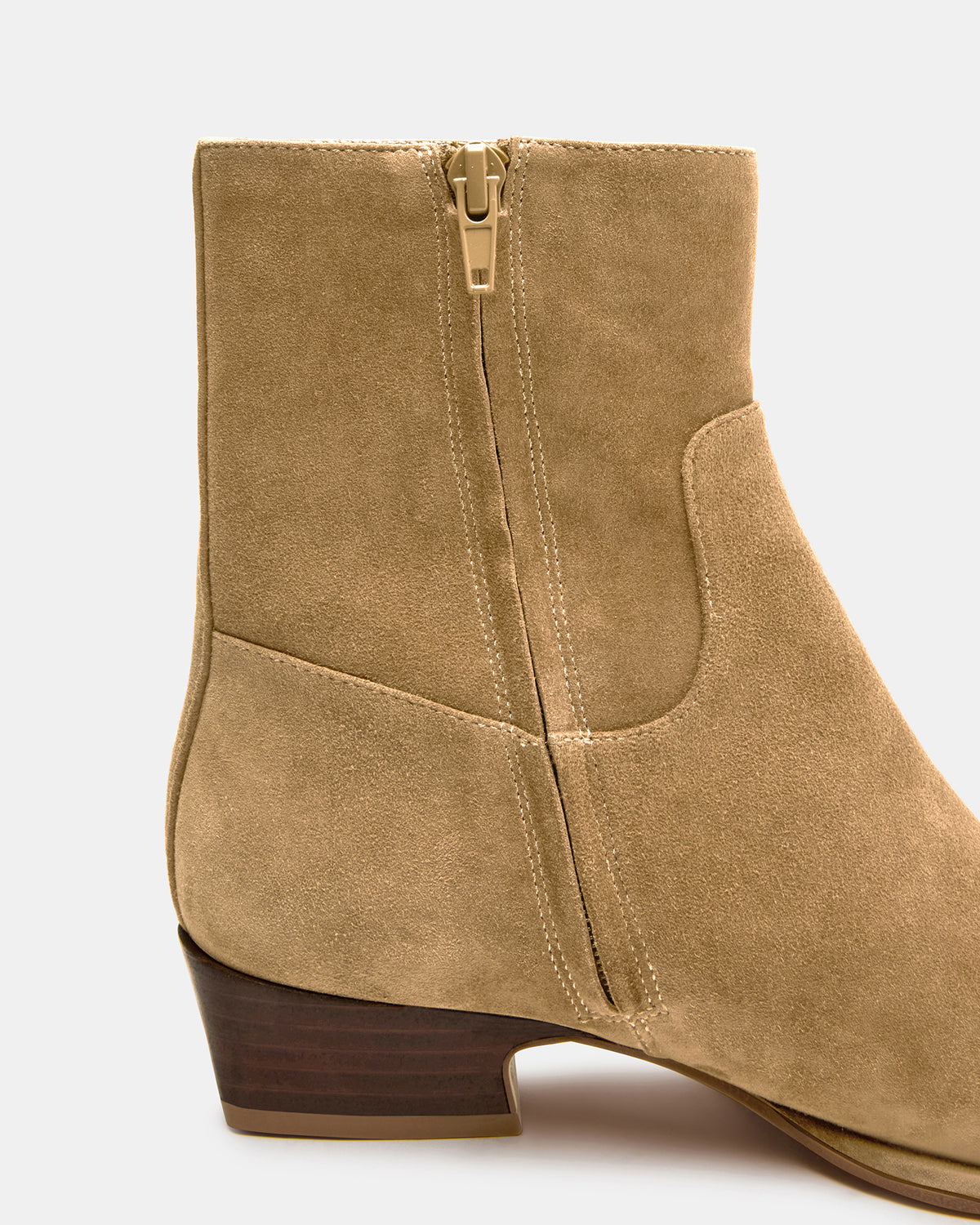 DEFINE Taupe Suede Square-Toe Women's Ankle Boot | Steve Madden