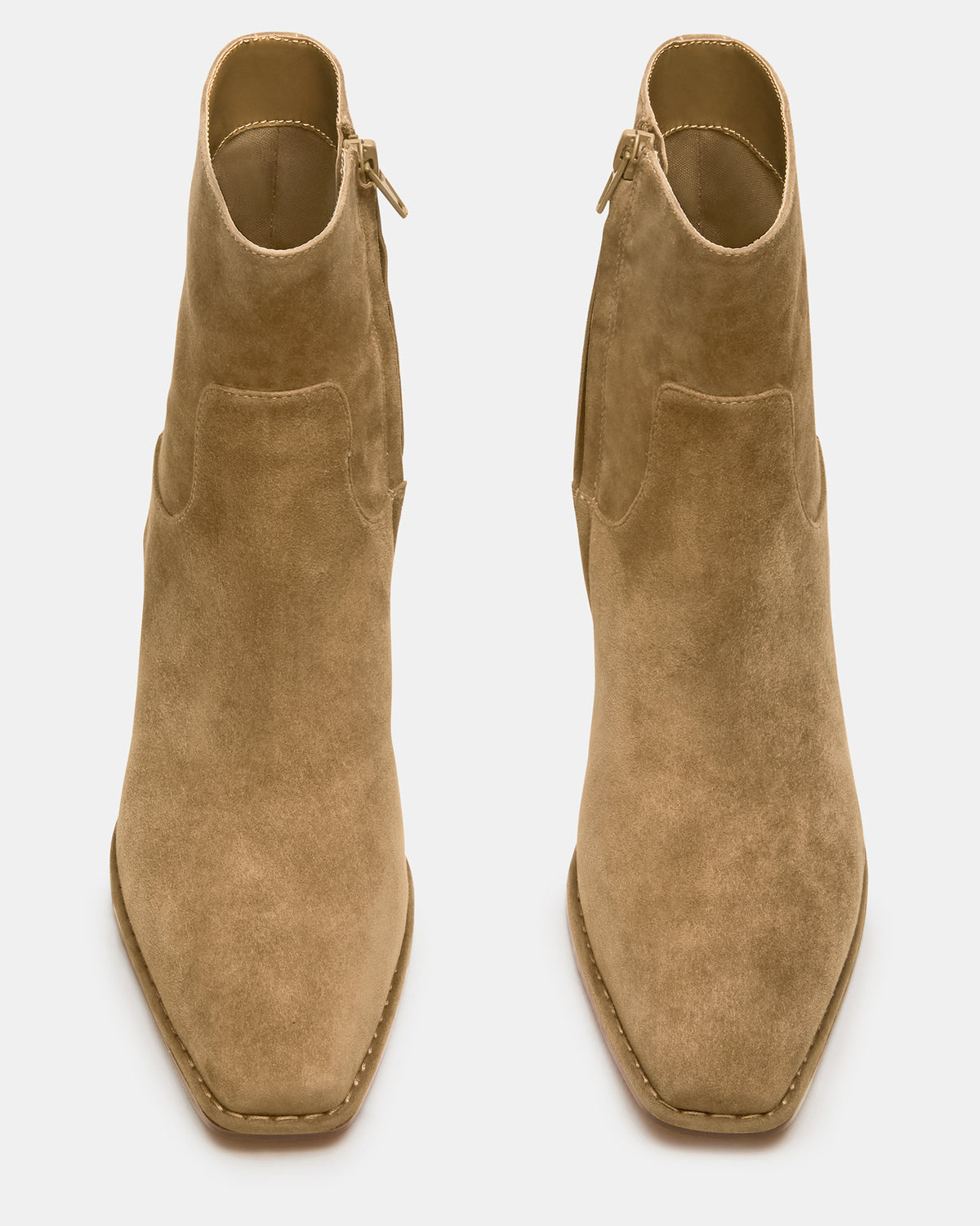 DEFINE Taupe Suede Square-Toe Women's Ankle Boot | Steve Madden