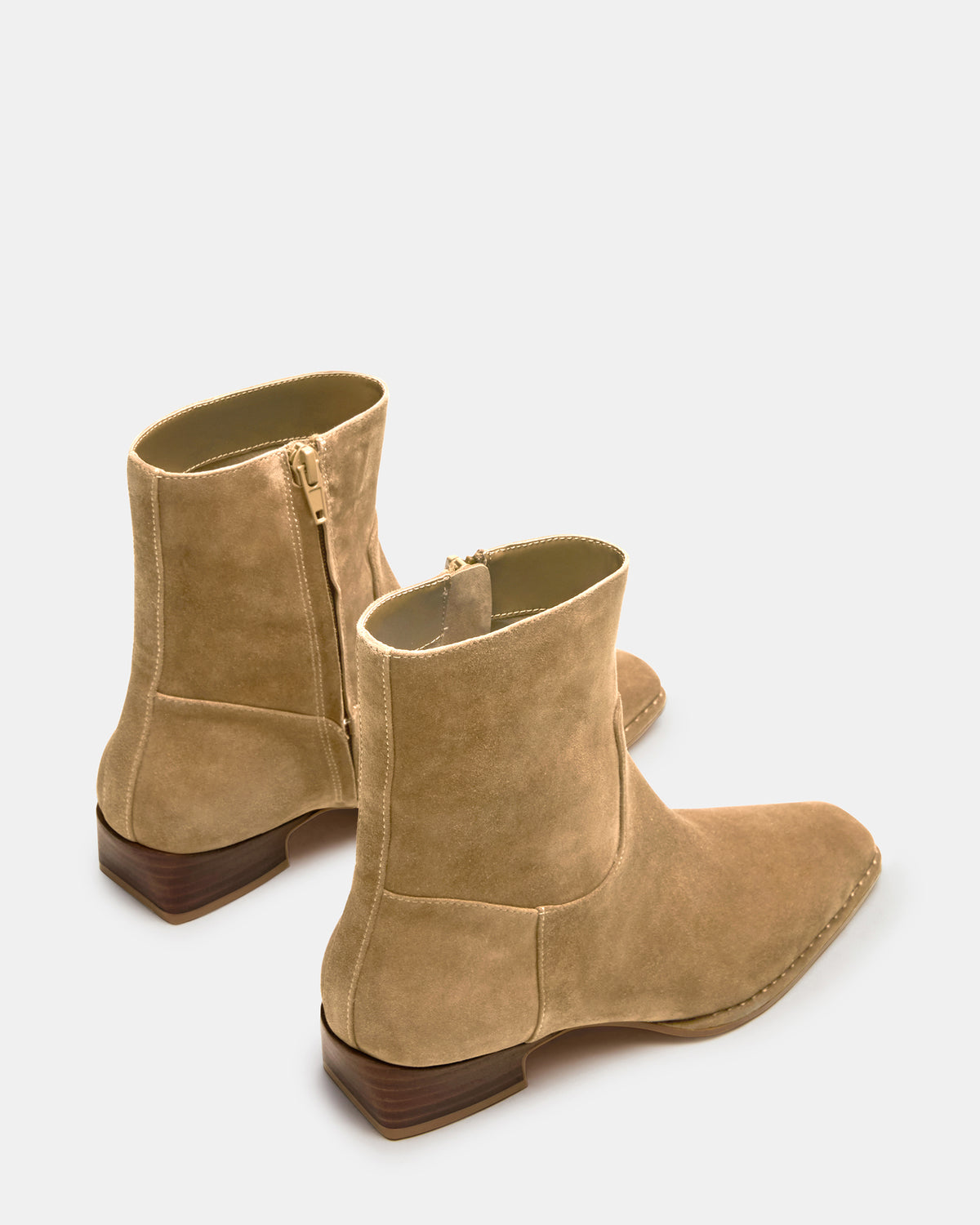 DEFINE Taupe Suede Square-Toe Women's Ankle Boot | Steve Madden