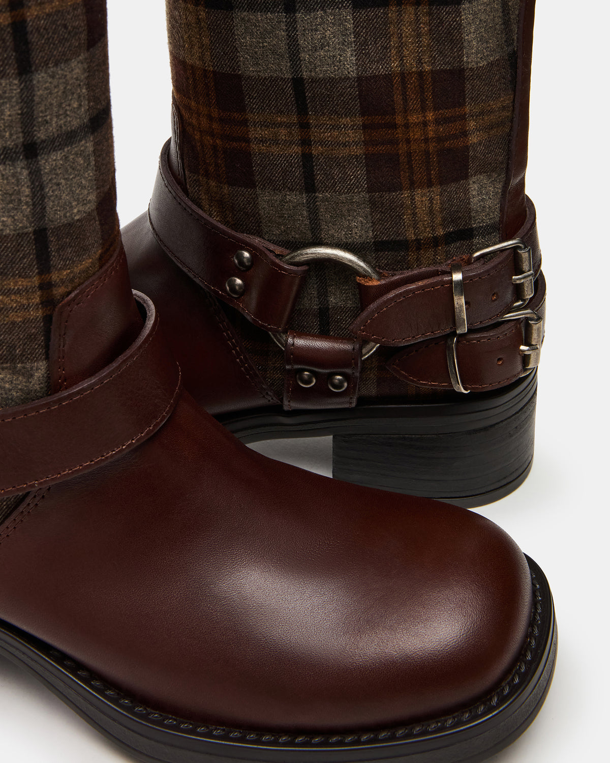 ASTOR Flannel Brown Multi Knee-High Women's Boot | Steve Madden