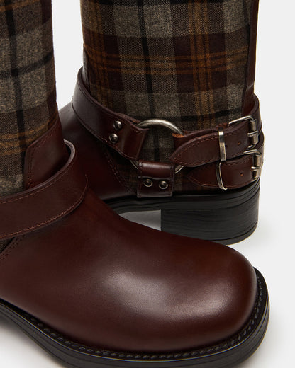 ASTOR Flannel Brown Multi Knee-High Women's Boot | Steve Madden