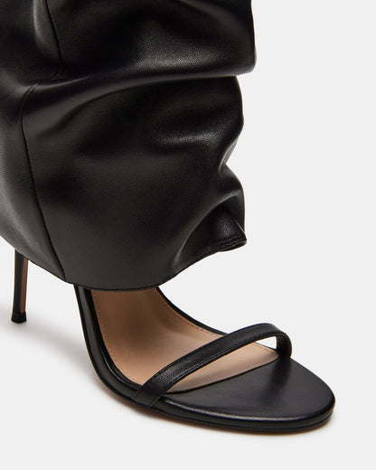 RAVINE Black Knee-High Cuffed Stiletto Heel Women's Boot | Steve Madden