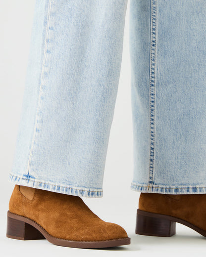KAPLAN Camel Suede Chelsea Block Heel Women's Ankle Boot | Steve Madden