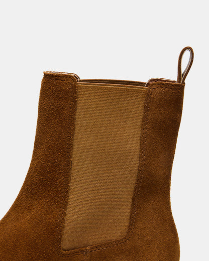 KAPLAN Camel Suede Chelsea Block Heel Women's Ankle Boot | Steve Madden