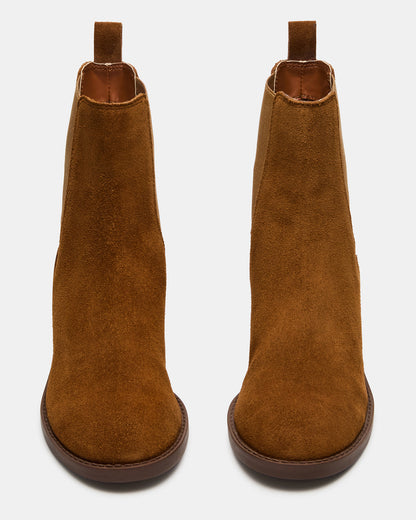 KAPLAN Camel Suede Chelsea Block Heel Women's Ankle Boot | Steve Madden