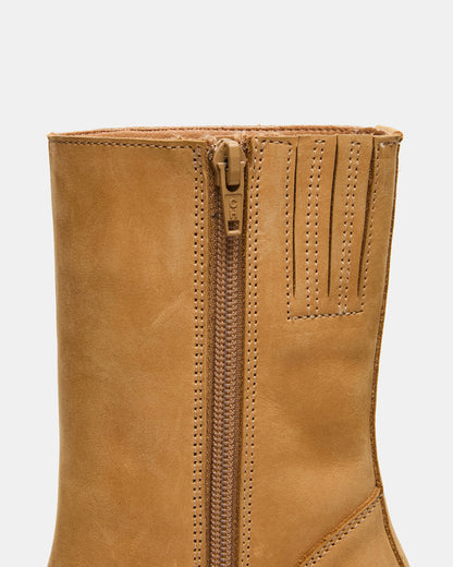 FUSION Banana Leather Square-Toe Block Heel Women's Ankle Boot | Steve Madden