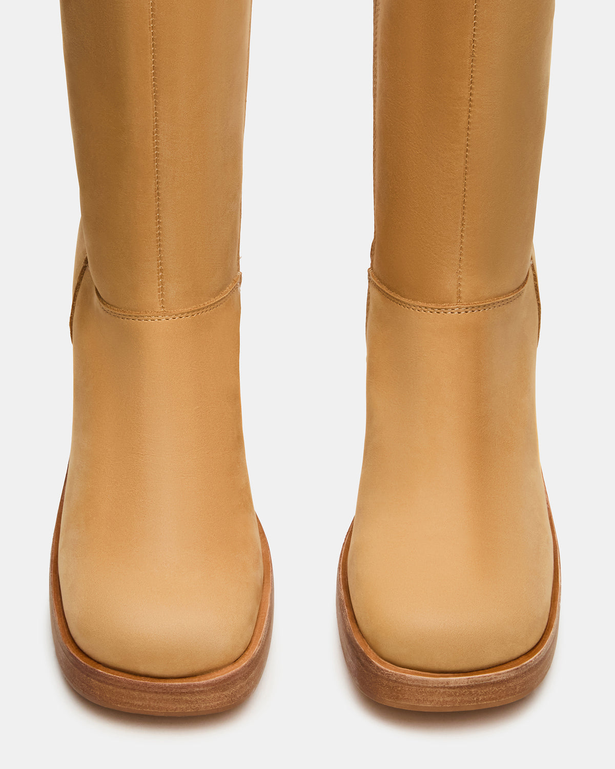 FUSION Banana Leather Square-Toe Block Heel Women's Ankle Boot | Steve Madden