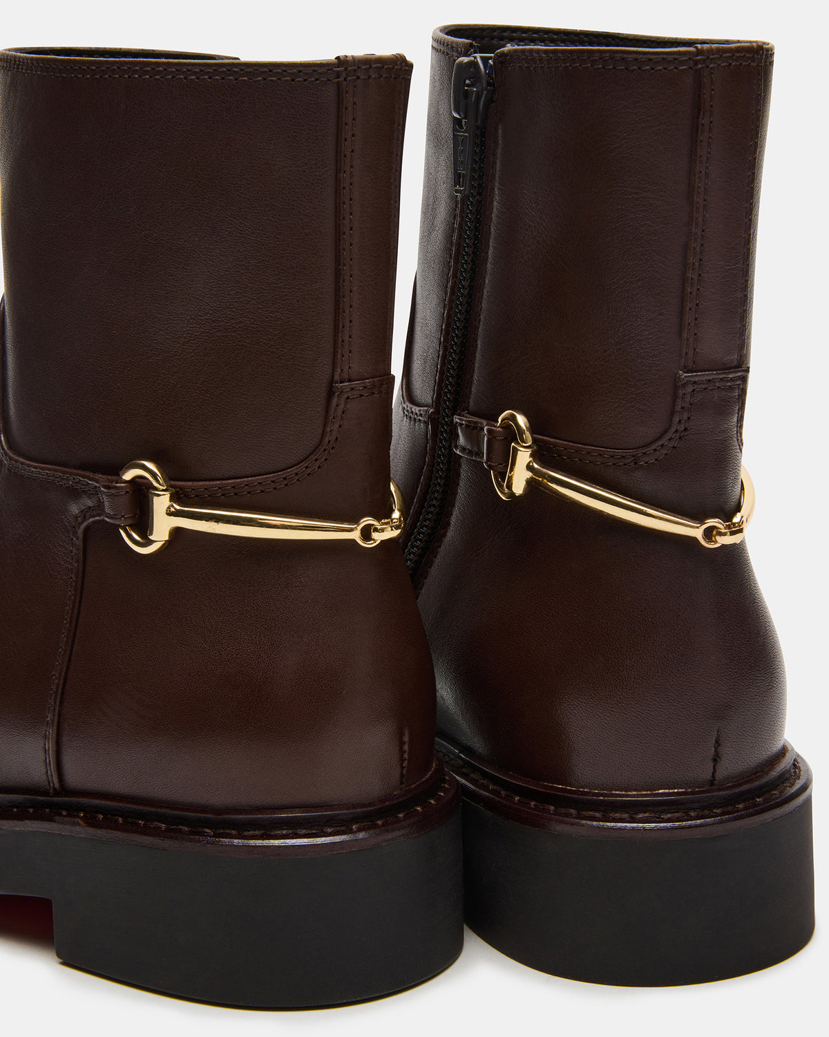 DIABLO Brown Leather Women's Ankle Boot | Steve Madden