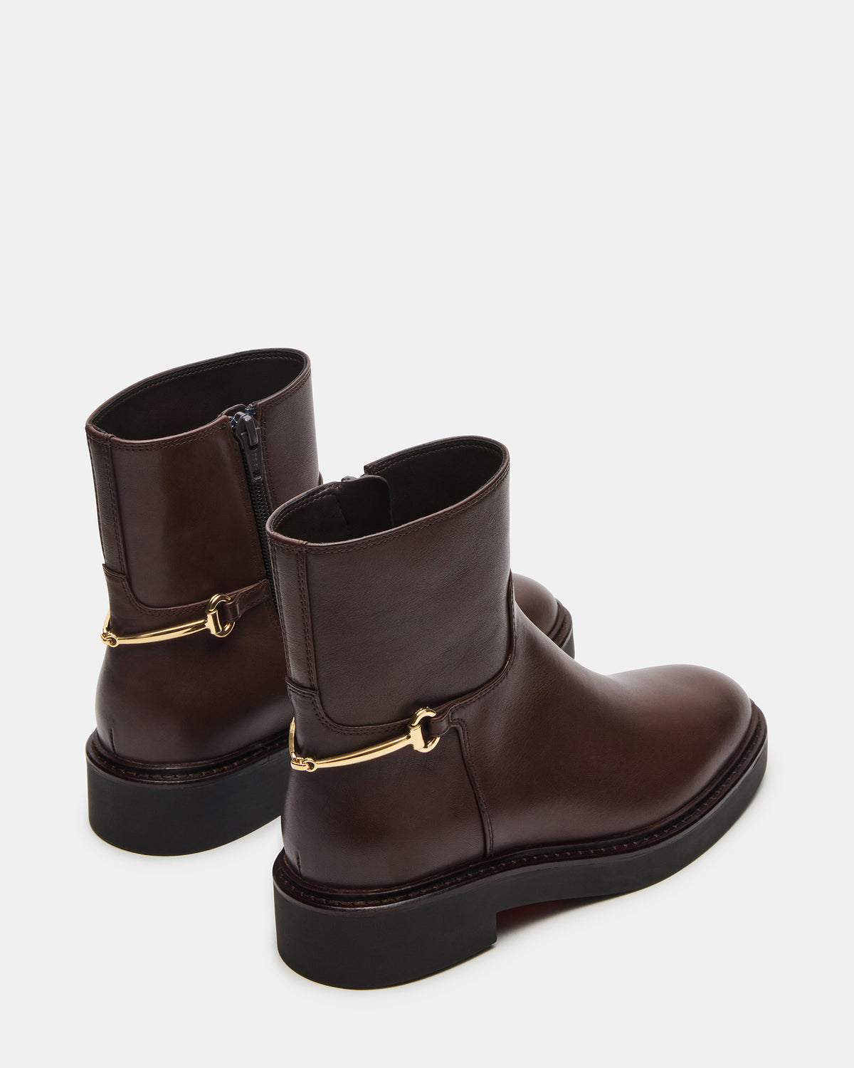 DIABLO Brown Leather Women's Ankle Boot | Steve Madden