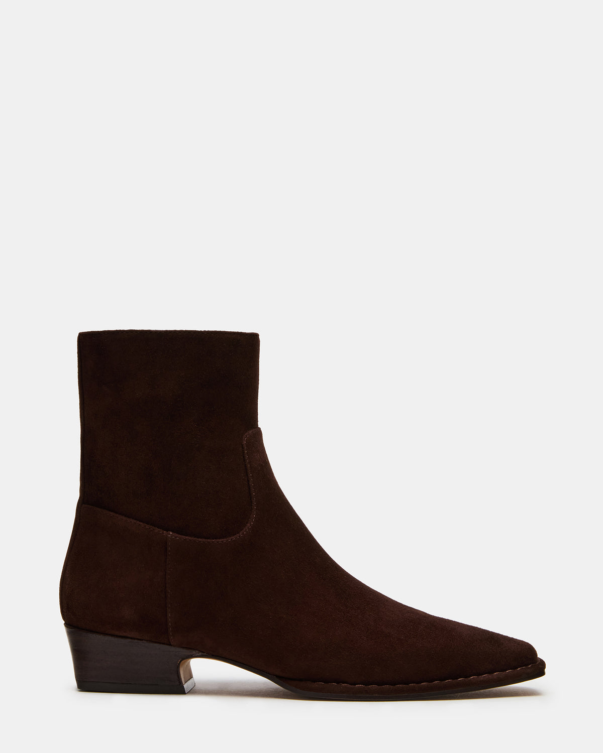 DEFINE Brown Suede Square-Toe Women's Ankle Boot | Steve Madden