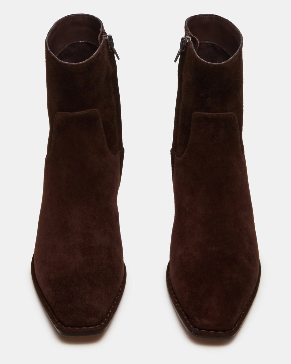 DEFINE Brown Suede Square-Toe Women's Ankle Boot | Steve Madden