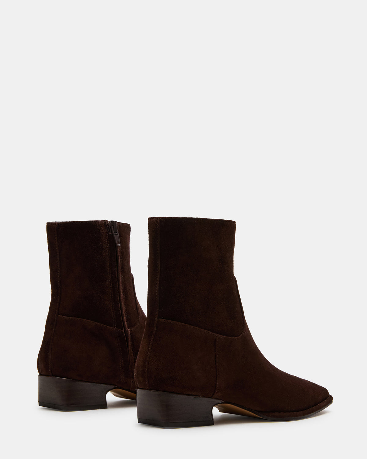 DEFINE Brown Suede Square-Toe Women's Ankle Boot | Steve Madden