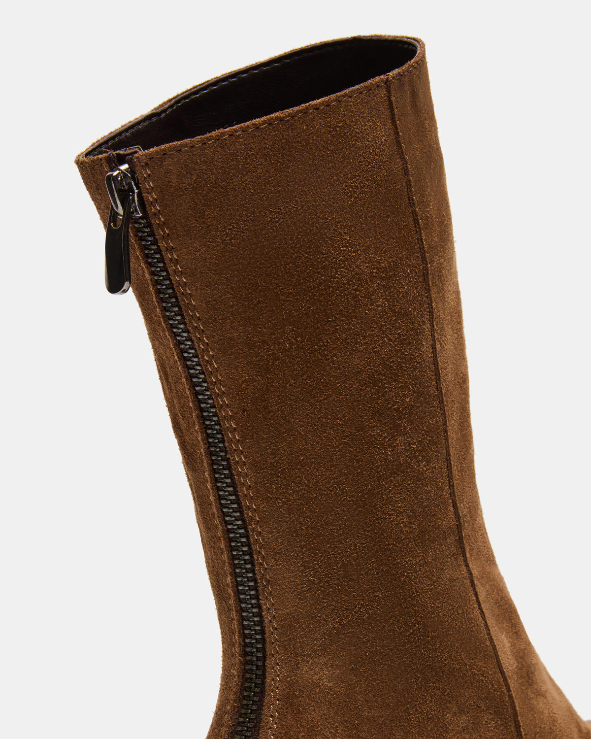 LAMI Dark Taupe Suede Lug Sole Women's Ankle Boot | Steve Madden
