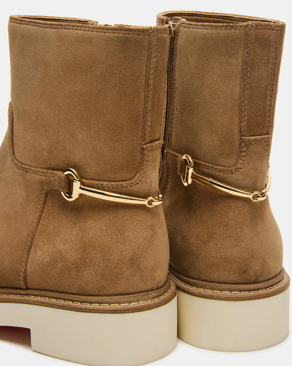 DIABLO Taupe Suede Women's Ankle Boot | Steve Madden