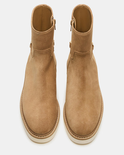 DIABLO Taupe Suede Women's Ankle Boot | Steve Madden
