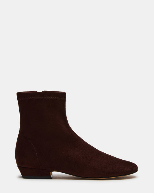 FINCH Brown Round Toe Women's Ankle Boot | Steve Madden