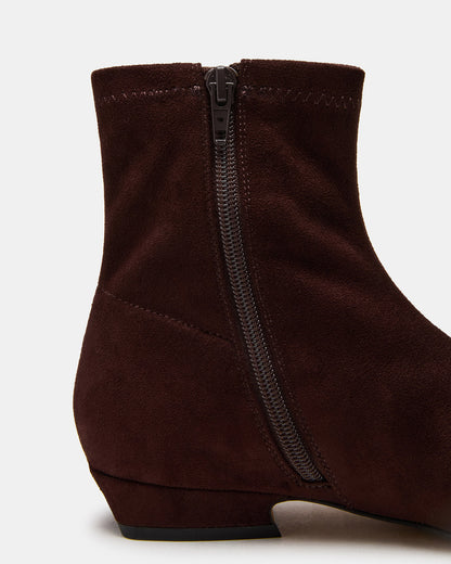 FINCH Brown Round Toe Women's Ankle Boot | Steve Madden