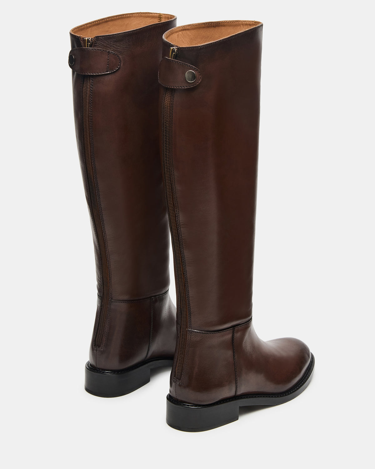 BEREN Brown Leather Knee-High Women's Riding Boot | Steve Madden