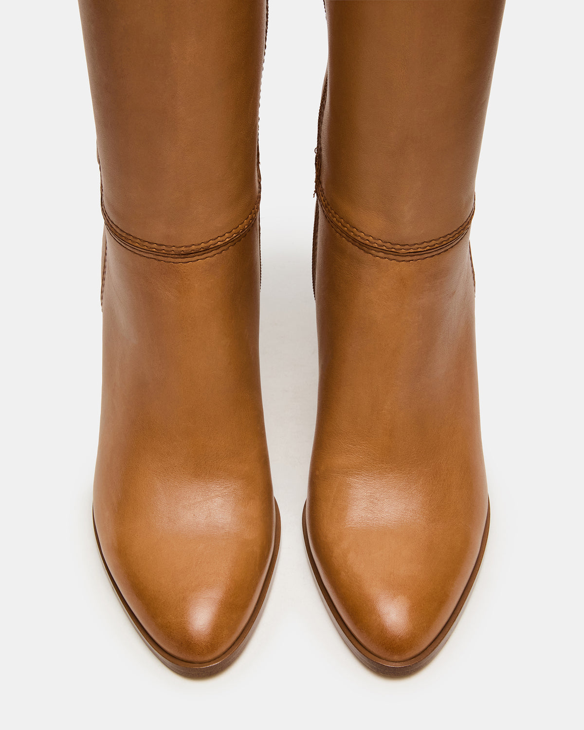 RHETT Tan Leather Knee-High Heeled Women's Boot | Steve Madden