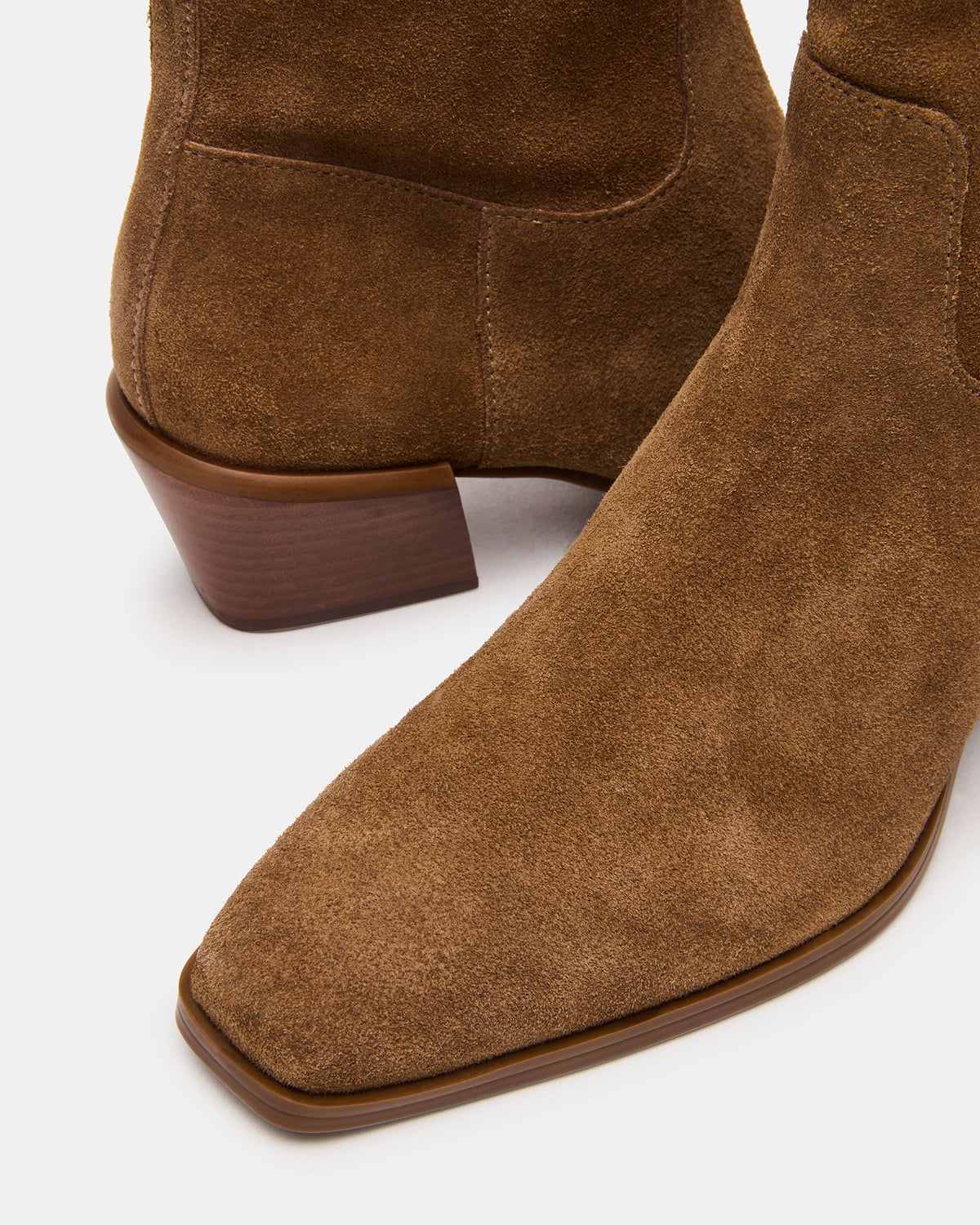 DANEY Taupe Suede Square-Toe Women's Ankle Boot | Steve Madden