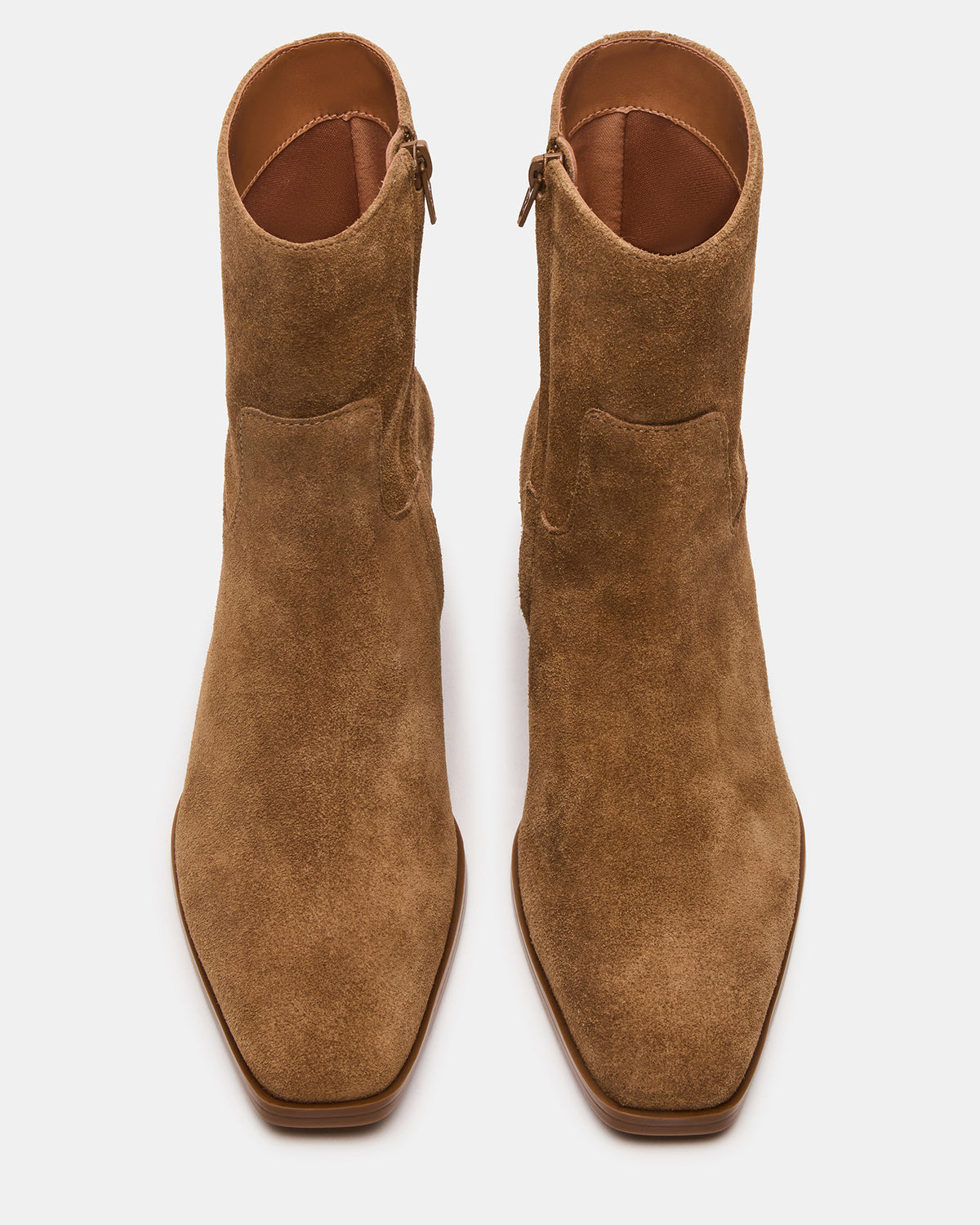 DANEY Taupe Suede Square-Toe Women's Ankle Boot | Steve Madden