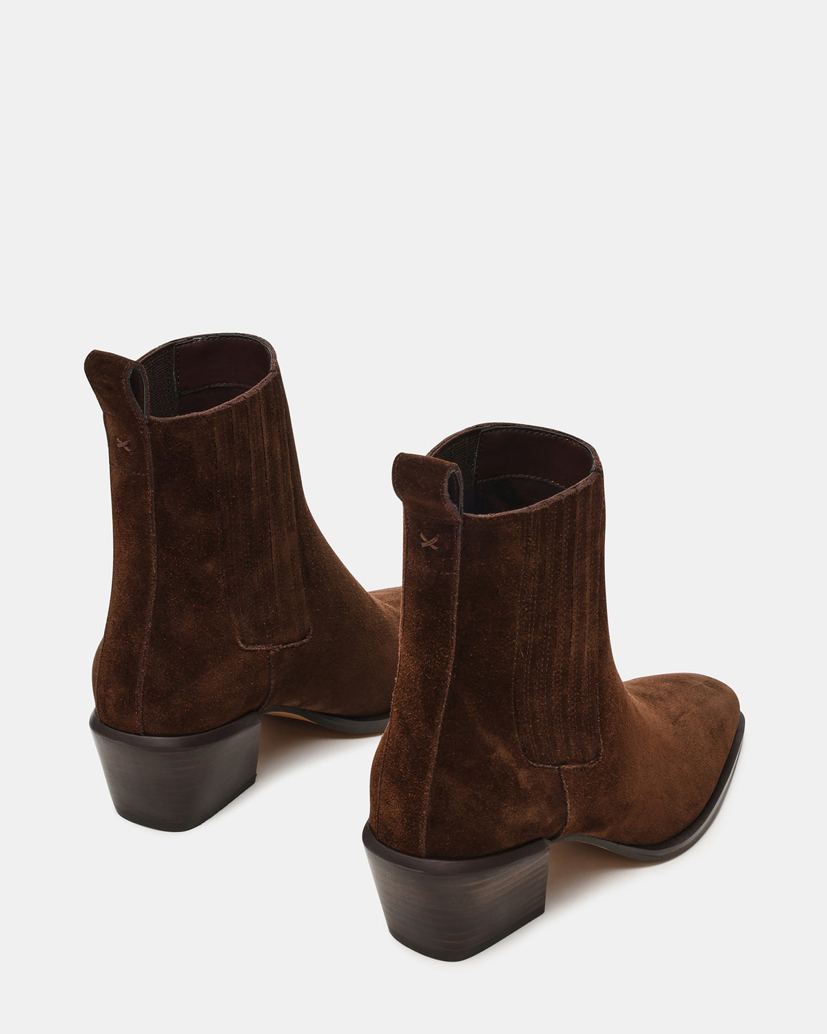 DARSEN Brown Suede Square-Toe Block Heel Women's Ankle Boot | Steve Madden