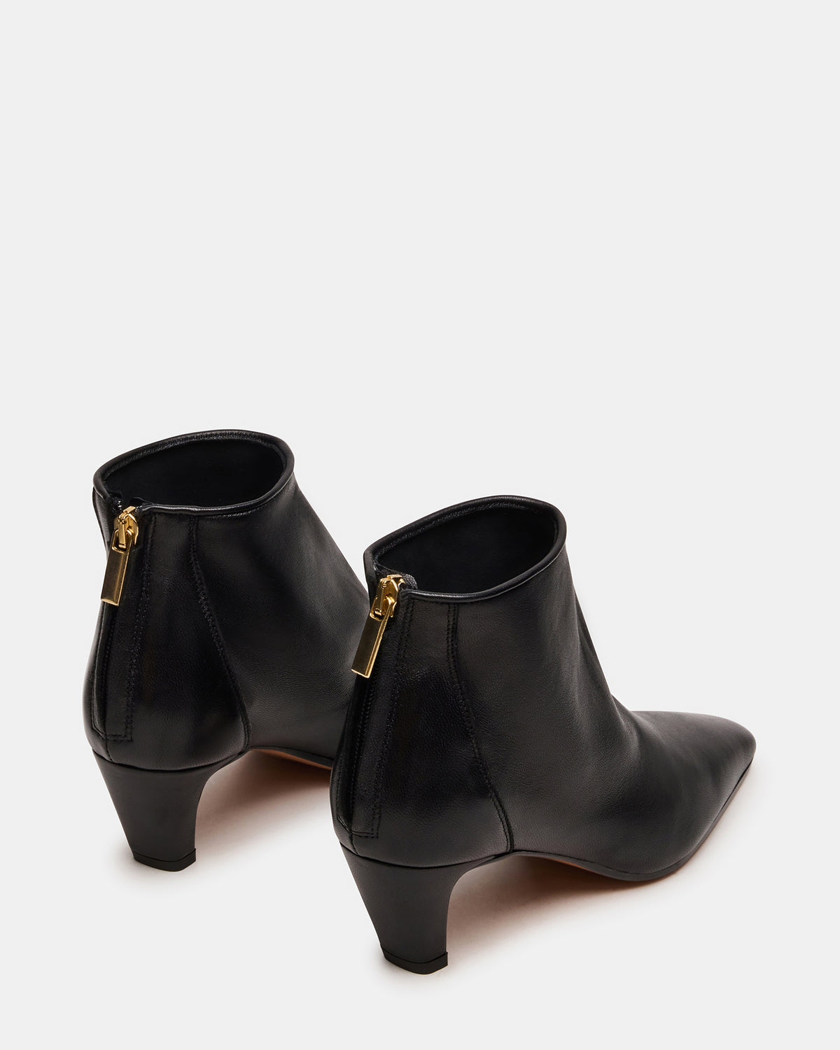 JUNO Black Leather Square-Toe Women's Ankle Boot | Steve Madden