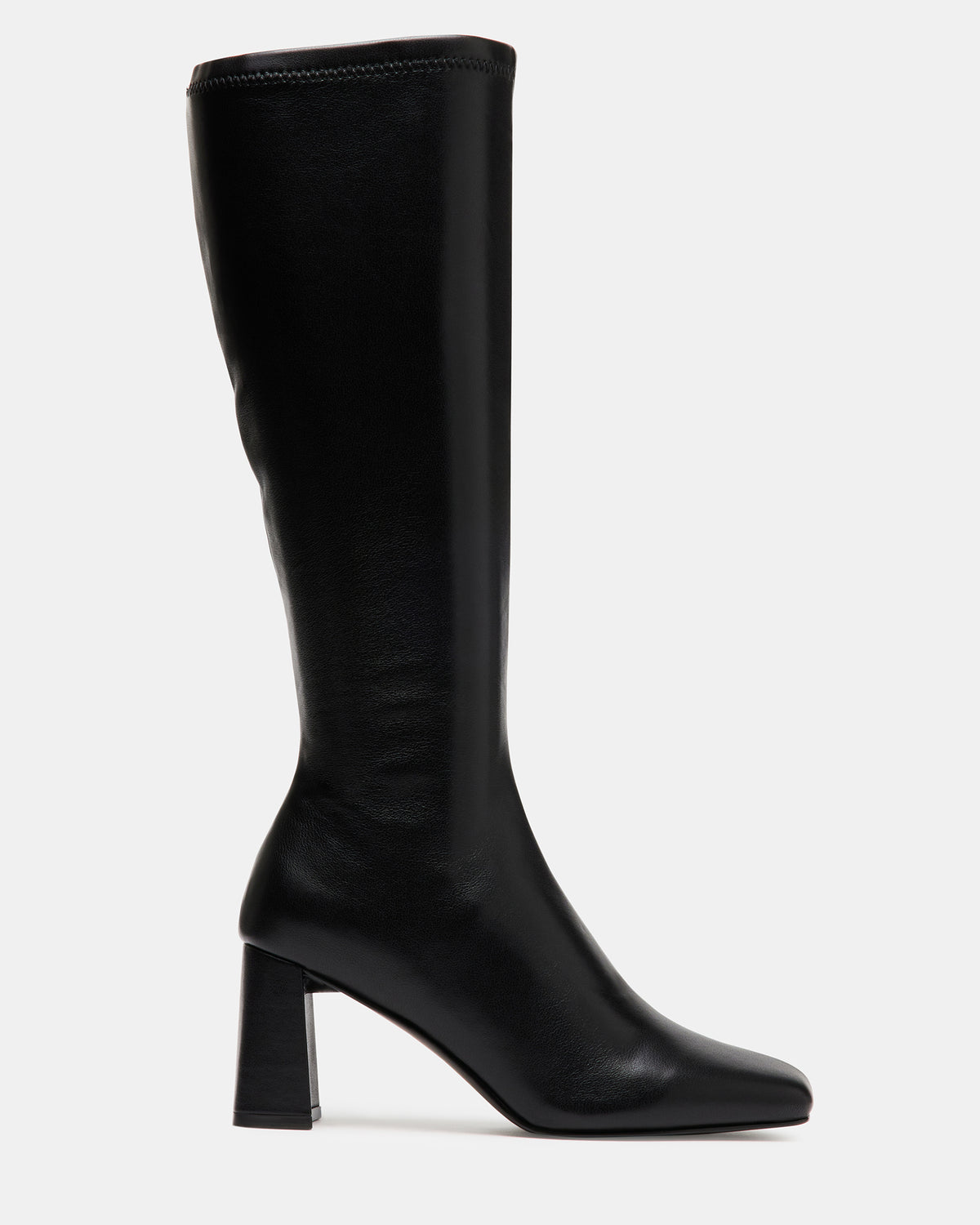 HOLLY Black Women's Knee-High Square-Toe Boot | Steve Madden