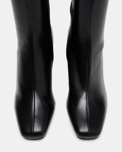 HOLLY Black Women's Knee-High Square-Toe Boot | Steve Madden
