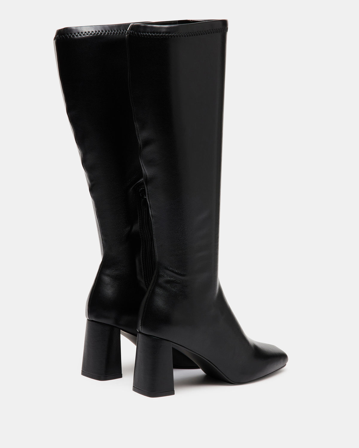 HOLLY Black Women's Knee-High Square-Toe Boot | Steve Madden