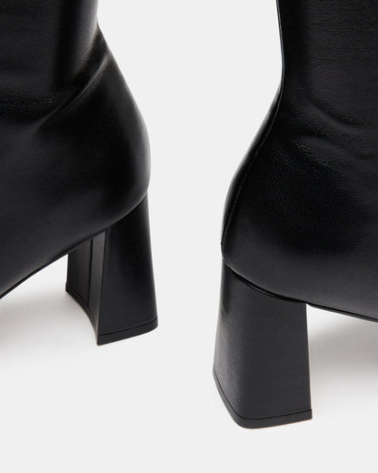 HOLLY Black Women's Knee-High Square-Toe Boot | Steve Madden