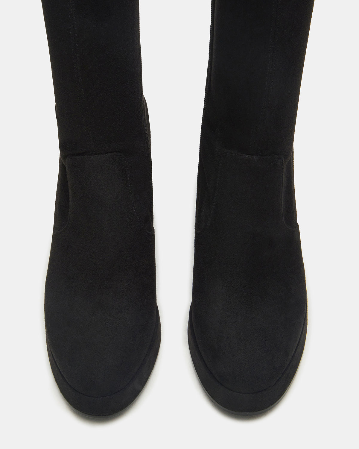 TWAIN Black Knee-High Block Heel Women's Boot | Steve Madden