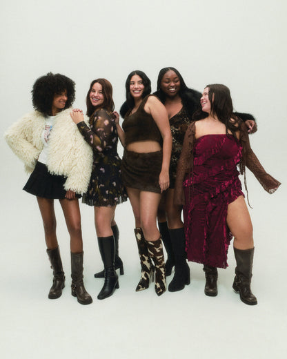NITRO Brown Cow Print Wide Calf Pointed-Toe Stiletto Heel Knee-High Women's Boots | Steve Madden