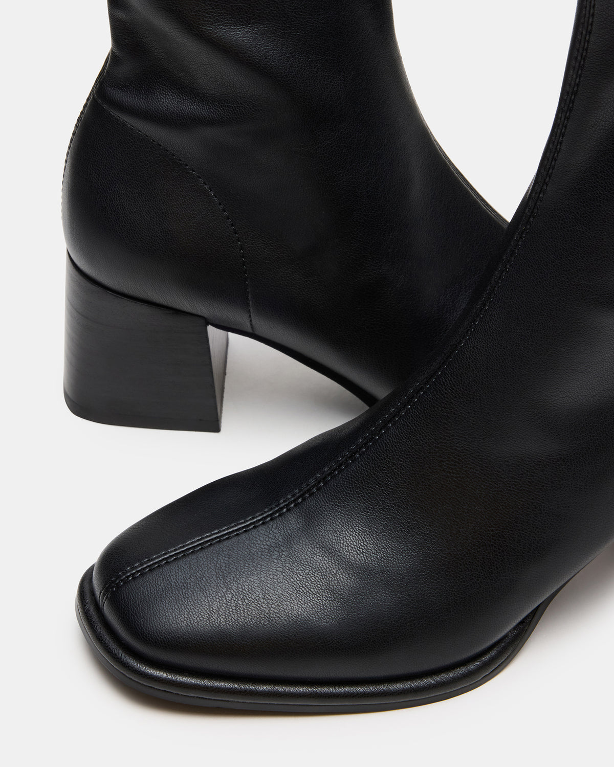 PAMMY Black Square-Toe Block Heel Women's Ankle Boot | Steve Madden