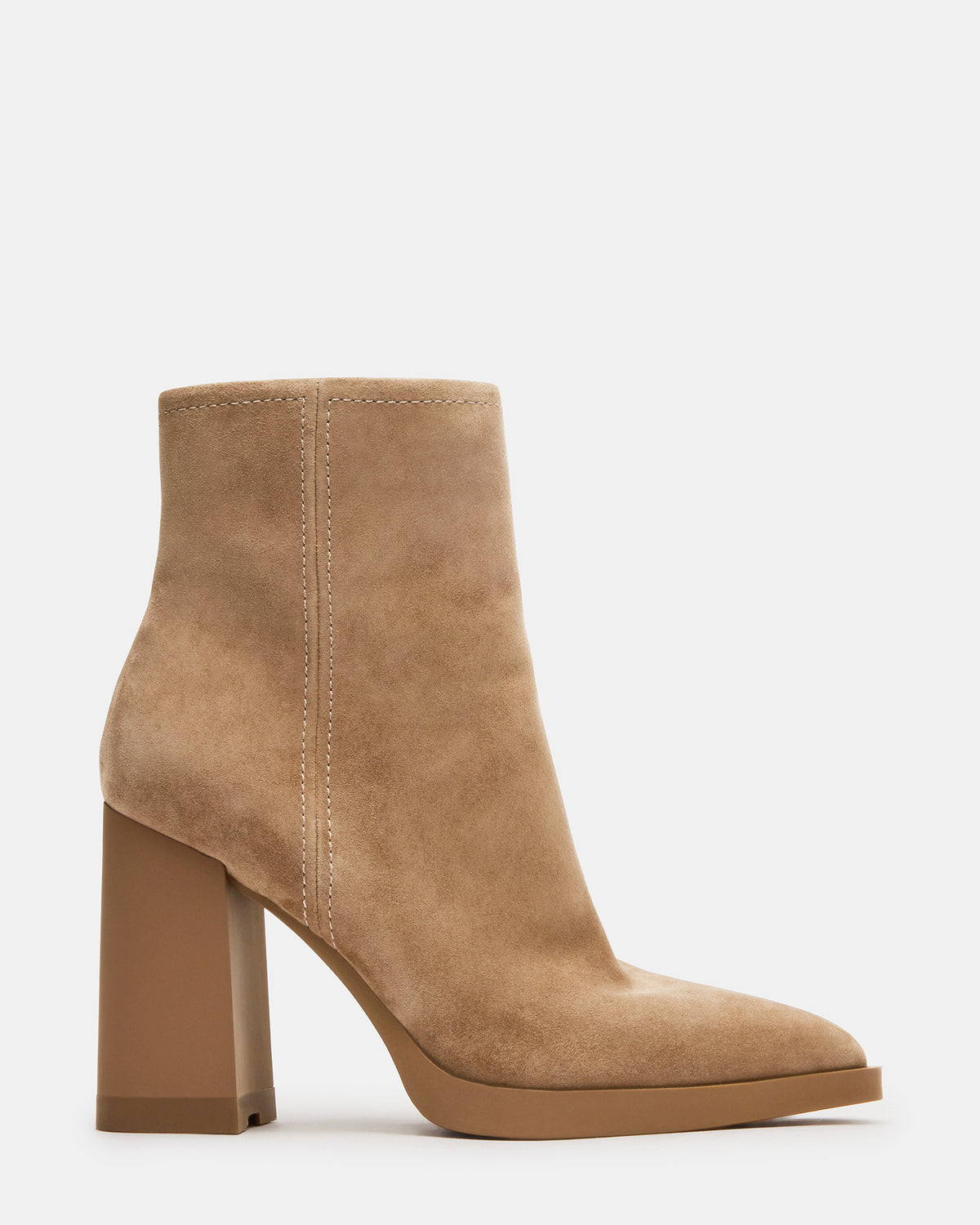 HARDEN Sand Suede Women's Pointed-Toe Ankle Boot | Steve Madden