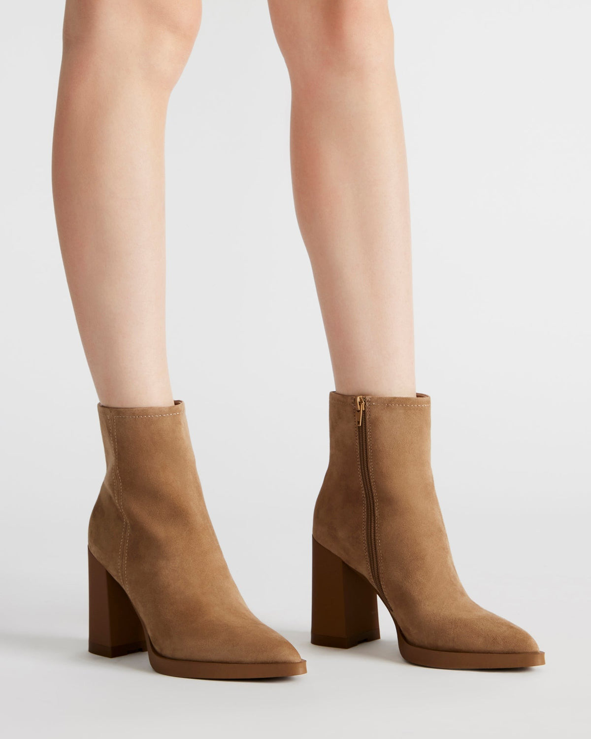 HARDEN Sand Suede Women's Pointed-Toe Ankle Boot | Steve Madden