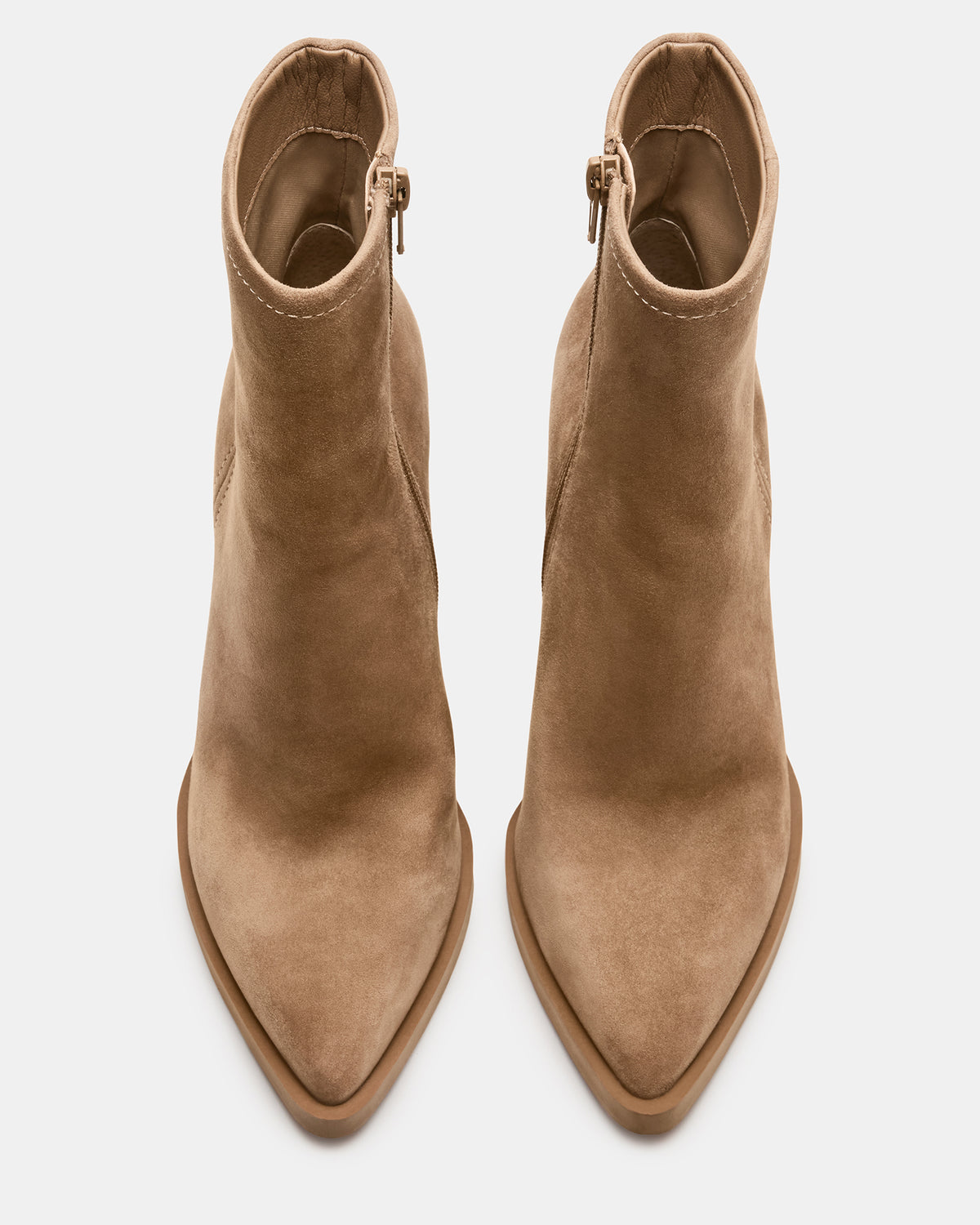 HARDEN Sand Suede Women's Pointed-Toe Ankle Boot | Steve Madden