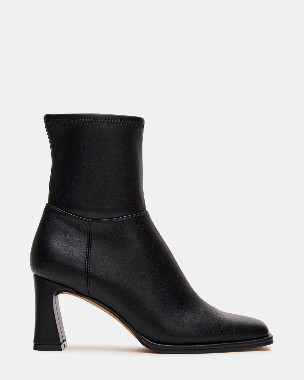 HARP Black Square-Toe Block Heel Women's Ankle Boot | Steve Madden