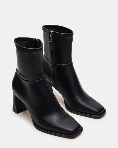 HARP Black Square-Toe Block Heel Women's Ankle Boot | Steve Madden