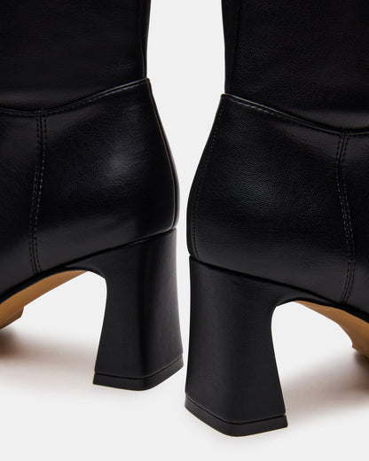 HARP Black Square-Toe Block Heel Women's Ankle Boot | Steve Madden