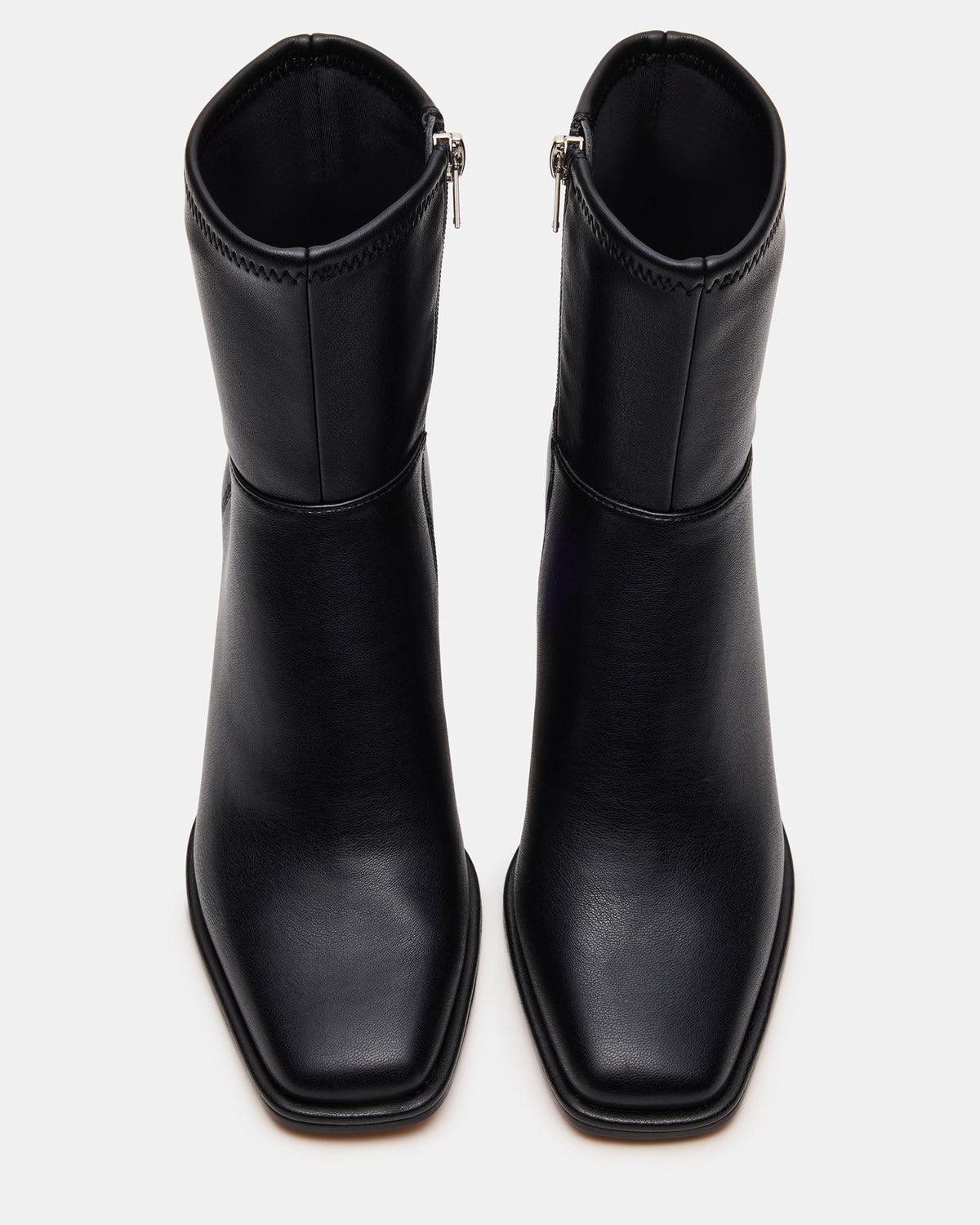 HARP Black Square-Toe Block Heel Women's Ankle Boot | Steve Madden