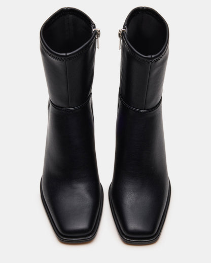 HARP Black Square-Toe Block Heel Women's Ankle Boot | Steve Madden