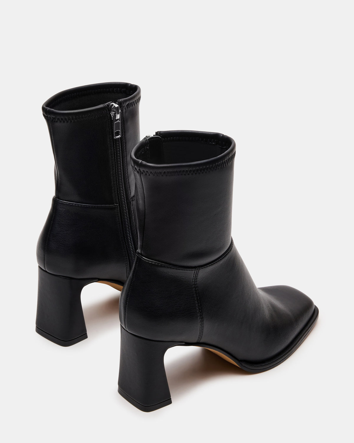 HARP Black Square-Toe Block Heel Women's Ankle Boot | Steve Madden