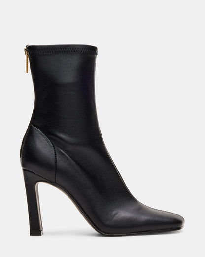 KHELAN Black Square-Toe Heeled Women's Ankle Boot | Steve Madden