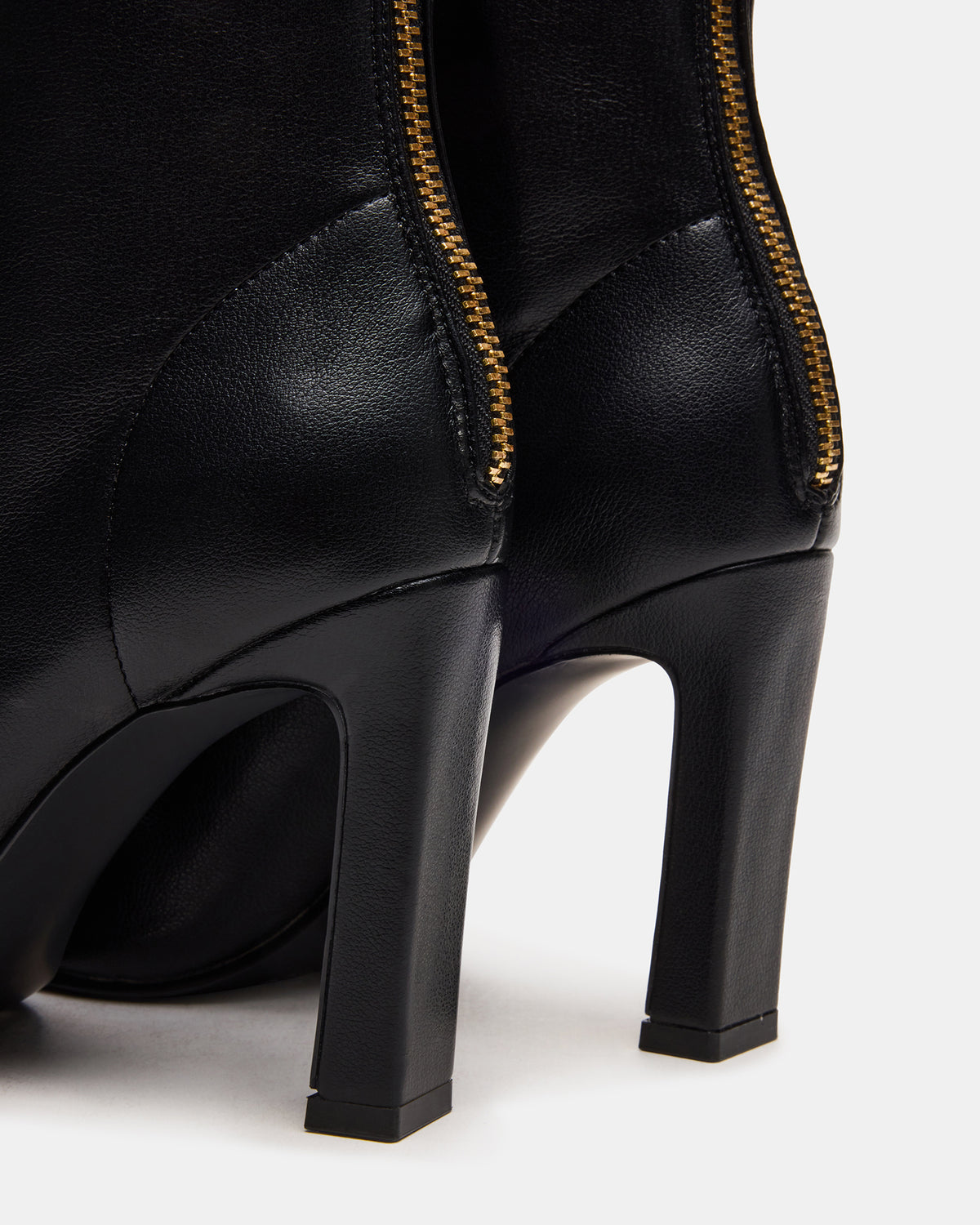 KHELAN Black Square-Toe Heeled Women's Ankle Boot | Steve Madden